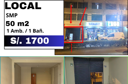 ¡ALQUILER DE LOCAL COMERCIAL EN SMP!