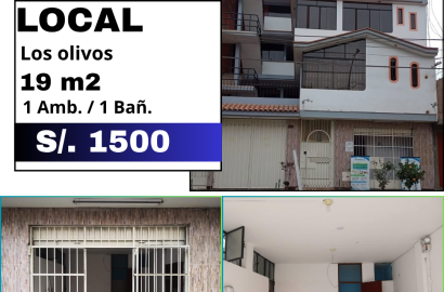 ALQUILO LOCAL COMERCIAL EN LOS OLIVOS